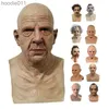 Kostuumaccessoires Grappig Masker Halloween Realist Griezelige Rimpel Oude Man Latex Eng Volledige Hoofdhelm Vrouw Horror Cosplay Feest Rekwisieten 220715 L230918