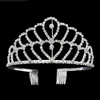 Couronne de luxe brillant cristal mariée diadème fête concours argent plaqué couronnes de mariage bandeau pas cher accessoires de cheveux de mariage de Tiar262Q