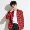 Youthful Vitality Men Brushed Plaid Checkered Shirts Single Patch Pocket Long-Sleeve Standard-fit Outerwear Casual Flannel Shirt297L