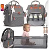 Diaper Bags Folding Mummy Bag Lightweight Portable Folding Crib Bed Largecapacity Baby Backpack Female Mommy Outting Bag sac a langer 230915