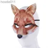 Acessórios de fantasia Halloween Cosplay Máscara Elegante Masques Carnaval Mascara Adereços EVA Meia Face Capa Fox Máscara Fancy Dress Festas Decoração GC2205 L230918