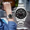 Orologi da uomo di alta qualità, lusso, moda, orologio impermeabile che si illumina al buio, con batteria al quarzo da 44 mm