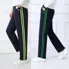 Calças masculinas azul marinho unisex pista casual sweatpants listrado calças bastic retas corredores simples trabalho