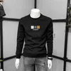 Mens Hoodies Sweatshirts Spring Autumn Slimfit Slimmer Look mångsidig University T Ins Simple Casual Round Neck Tshirt Daglig Urban Style Bottom Top M J230918