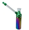 Glass Bottle Cup Hookahs 6 Colors Metal Smoking Tobacco Cigarette Pipe Bongs Jamaica Hand Pipes Filter Tube Oil Rigs Tools Accessories