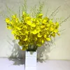 Fleurs décoratives 1 pièce, Simulation d'orchidées dansantes, Bouquet de fête de mariage, décoration de maison, soie artificielle