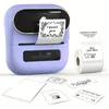 Phomemo M220 Label Maker, Thermal Label Maker For Barcode, Address, Home, Mailing, Small Business, Clothing, Portable Wireless Label Printer With 1 Roll Label, Purple