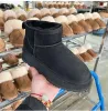 2024 Fashion Australia Classic Ultra Mini Platform Boots Tazz Suede Slipper Women Snow Boot Designer Slippers Chestnut Charcoal Brown Sheepsking Shearling Boots
