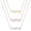 Small Mama Mom Mommy Letters Necklace Stamped Word Initial Love Alphabet Mother Necklaces for Thanksgiving Mother's Day Gifts263Q