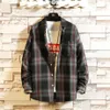 Men's Casual Shirts Plaid Men Shirt Slim Fit Spring Flannel Red Check Long Sleeve Designer Homme Cotton Male Clothes B50228t