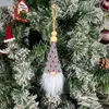 Décoration de noël suspendue Rudolph, poupée sans visage, Gnomes en peluche, poupées de père noël pour décorations d'arbre de noël, pendentif