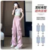 Women's Jumpsuits Rompers Dopamine overalls female small thin section of tall waist straight rich Leisure Spice quick drying Americ6.21 L230918