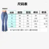 Women's Jeans Denim Pants Fashion High Waist Slim Cropped Flared Autumn Streetwear Y2k Casual Cargo Vingate Mom Outfits