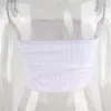 Débardeurs pour femmes Y2K Mode Été 2023 Printemps Sans Manches Camis Sling Coton Wrap Gilet Sexy Tops Crop T-shirt Femme Dame Blanc