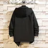 Męskie kurtki dla mężczyzn kurtka Korea moda 2023 Spring Hooded Jack Black Patchwork Patch Patle Coats Streetwear Overize Mężczyzn ubrania J230918