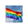 Banner-Flaggen, große Regenbogen-Flagge, Gay Pride, gestreifter Wimpel, Veranstaltungsschild, 1,2 x 1,8 m, Polyester, Party-Dekoration, 90 x 150 cm, Drop-Lieferung nach Hause Dhakf