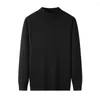 Männer Pullover Marke Einfarbig Mock Neck Fleece Pullover Männer Kleidung Herbst Winter Ankunft Warme Wolle Stricken Pullover Jersey Z1186