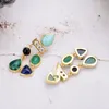 Dangle Earrings Natural Gems Stone Amazonites Malachites Sodalites Agates Onyx Stud For Women Ethnic Style