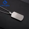 Men's Carbon Fiber Dog Tags Pendant Necklace With Chain 24 Stainless Steel Jewelry CB57A008 Necklaces215f