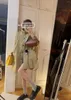 Jaquetas femininas Mulheres Casual Médio Trench Coat Vintage Botão Coreano Lazer Algodão Oversized