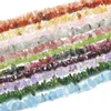 Pärlor natursten med hål chips 5-8 mm Lregular Crystal Gravel Tourmaline Aquamarin Diy Armband för örhänge