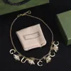 Chains Designer Diamond Pearl Bee Necklace G Jewelry Gift