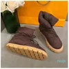 Zapatos para clima frío Invierno Cálido Acolchado Nylon Tobillo Botas para la nieve Diseñador de lujo Moda Edredón antideslizante