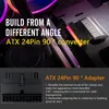 Kable komputerowe Teucer Złącze zasilacza Adapter ATX 24 PIN do 90 stopni Złącza kabla płyty głównej Aura Sync Parts
