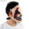 Kostymtillbehör Party Masks Fiend Mask Halloween Carnival Party Cosplay Scary Demon Costume Latex Props Justerbar Elastic 220915 L230918