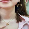 Big Size Fashion gold Heart Hoop Huggie earrings for women party wedding lovers gift jewelry engagement with Box NRJ250M