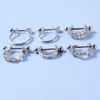 Brincos traseiros 1 peça de barra de aço com argola CZ, orelha tragus, cartilagem, punho, rook, mulher, joia de piercing de lóbulo