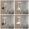 Vases Hand Flower Vase Portable Resin Plant Holder Reusable Wall Mounted Artificial For Home Bedroom Decor Accessories