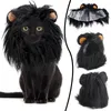 Trajes de gato bonito leão juba peruca chapéu para pequenos gatos cães festa cosplay traje headwear gatinho filhote de cachorro com orelhas acessórios