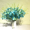 Kwiaty dekoracyjne 1PC Symulacja taniec storczyki bukiet przyjęcie weselne dekoracja domowa sztuczna jedwab