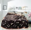 Легкое роскошное модное брендовое фланелевое двухслойное двухслойное комбинированное фетровое одеяло с двусторонней печатью, классическое классическое одеяло