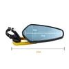 Outros acessórios interiores 2 pcs espelhos de motocicleta se encaixam para 7/8 22mm Bar End Side Retrovisor Espelho Moto Bicicleta Guiador Vista Traseira D DHDZW