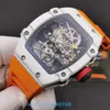 Tourbillon Watch RM27-02 full carbon fiber case for up to 52 hours of power storage sapphire glass mirror rubber strap