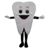 Performance White Tooth Mascot Costiums Cartoon Character Strout Suit Karnawał Unisex Dorośli rozmiar Halloween świąteczny impreza karnawałowa sukienki garnitury