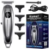 Electric Shavers Kemei Professional Full Metal Hair Trimmer For Men Litium Electric Rechargeble Beard Hair Clipper LCD Display Haircut Machine X0918