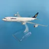 Model Diecast samochód Jason Tutu 16cm Lufthansa Airbus A340 Model samolotowy model samolotowy metal DIECAST metal 1/400 Scale Drop 230915