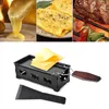 Herramientas de queso Leche Portátil Antiadherente Metal Raclette Horno Parrilla Placa Rotaster Bandeja para hornear Estufa Conjunto Herramienta de cocina Y230918