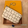 Monedero de diseñador para mujer y hombre, carteras para llaves, tarjetero de moda, bolso con cremallera de cuero