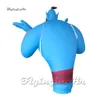 Personalized Inflatable Aladdin's Magic Lamp Genie Cartoon Figure Balloon Blue Air Blow Up Spirit For Birthday Party Decoration