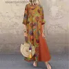 Basic Casual Jurken Bohemen Dames Zomer Maxi-jurk 2023 Mode Vintage Bloemenprint Jurk Chique en Elegant Y2K Kleding Dames Los Casual Gewaad L230918