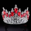 Couronne de mariée de luxe Super gros cristaux de strass couronnes de mariage cristal couronnes royales accessoires de cheveux diadèmes de fête baroque chic 254g