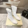 Stivali moda nuove Stivaletti donna autunno Inverno Lady Lettera Spessi tacchi alti Stivali al ginocchio nero bianco Scarpe lunghe sopra il ginocchio Scarpe da donna all'aperto taglia 35-40