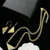 Pendants Designer Necklace For Woman Designers Gold Earrings Womens Luxury Ear Studs Neckwear Chains Sets Brand Jewelrys225u