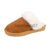 Pantoufles 2022 Pantoufles de laine Chaussures pour femmes Accueil Peluche Épaissie en peau de mouton et laine One Antidérapant Femmes enceintes Chaud Coréen Coton Pantoufles x0916