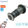 Deurbellen Topvico Tuya Video-kijkgaatje Wifi-camera Bewegingsdetectie Deurkijker Video-eye Draadloze intercom Huisbeveiliging Automatische opname HKD230918