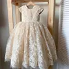 2021 Flower Girl Dresses For Weddings Kids Girls Pageant Dress Bow Ribbon Floor Length Communion Party Gowns Puffy224e